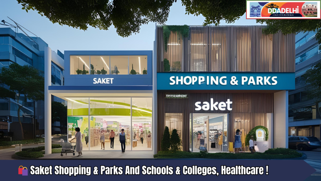 🛍️ Saket Shopping & Parks And Schools & Colleges, Healthcare !