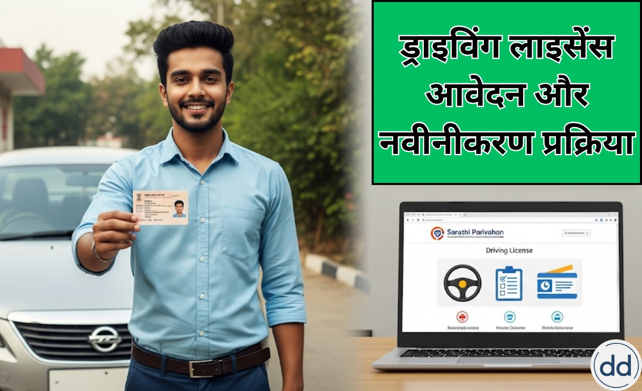 Driving Licence : ड्राइविंग लाइसेंस आवेदन और नवीनीकरण प्रक्रिया